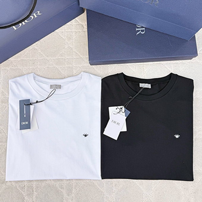 dior mini bee embroidery short sleeve t-shirt